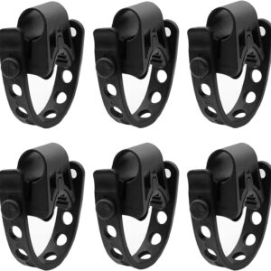 ASENDIWAY 6Pcs/Set Bike Rack Straps Replacement Bicycle Hitch Strap Cradle Bike Carrier Mount Rubber Strap Black Spare Hooks Car Racks Accessories Truck Hitch Fit 1" Diameter Tubes