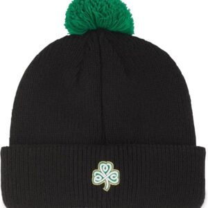 Titleist 2022 Shamrock Collection Boardwalk Pompom Golf Beanie Black/Green One Size Fits Most