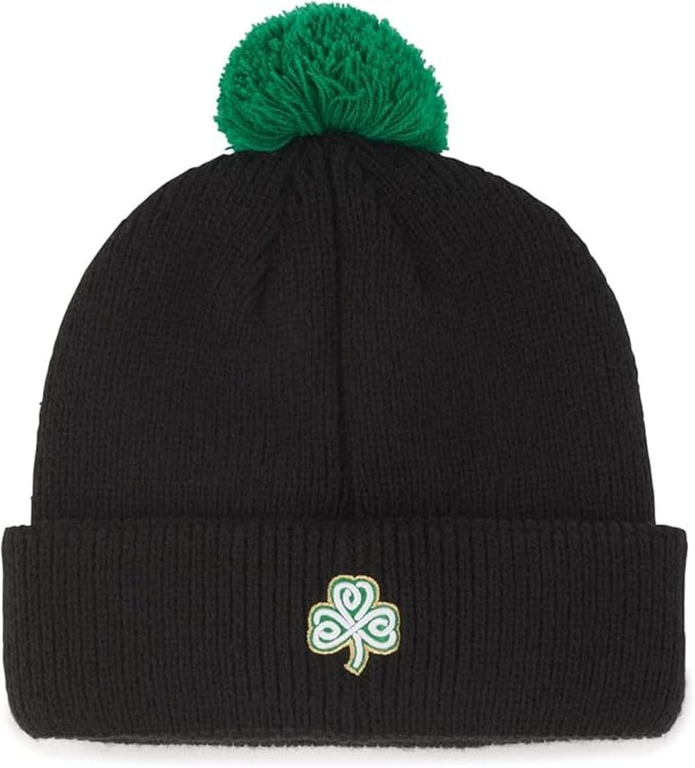 Titleist 2022 Shamrock Collection Boardwalk Pompom Golf Beanie Black/Green One Size Fits Most