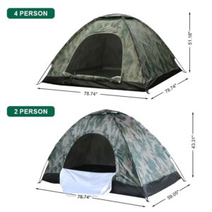 Generic Outdoor Camping Dome Tent, 3-4 Person Waterproof Family Tent with Rainfly, Lightweight and Suitable for Backpacking, Hiking, Traveling