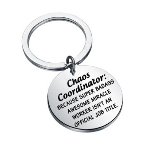 ENSIANTH Chaos Coordinator Gifts Team Mom Gift Team Manager Gift Team Manager Gift Coworker Gift (Chaos coordinator key)