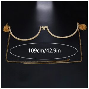 Rhinestone Chest Bracket Bra Chain Sexy Bikini Crystal Body Chains Butterfly Chest Chain Body Jewelry Accessories for Women