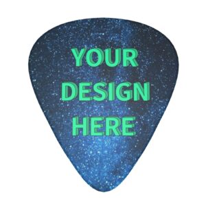 Custom Guitar Picks 6-pack Personalized Guitar Pick Add Your Own Design Photo Text 0.46mm / 0.71mm / 0.96mm Thin, Medium, Heavy for Electric Guitar Bass