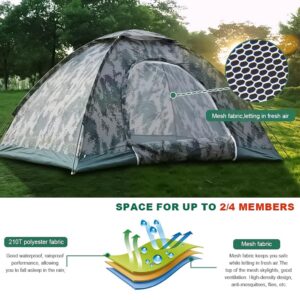 Generic Outdoor Camping Dome Tent, 3-4 Person Waterproof Family Tent with Rainfly, Lightweight and Suitable for Backpacking, Hiking, Traveling