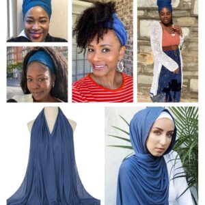 Harewom 4PCS Turban Head Wraps for Black Women African Hair Wraps Stretchy Headwraps Head Scarf for Women with Braids