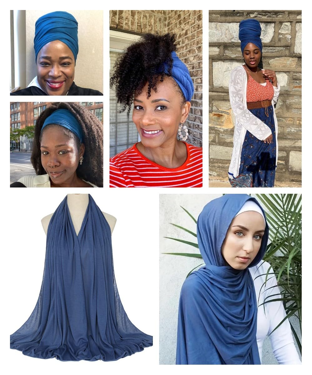 Harewom 4PCS Turban Head Wraps for Black Women African Hair Wraps Stretchy Headwraps Head Scarf for Women with Braids