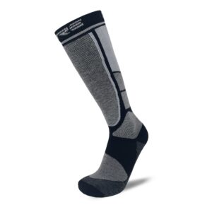 Pure Athlete Ski Socks Made in USA - Alpaca Wool Winter Weather Lightweight Socks for Skiing (L, Black)