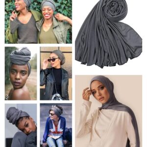 Harewom 4PCS Turban Head Wraps for Black Women African Hair Wraps Stretchy Headwraps Head Scarf for Women with Braids