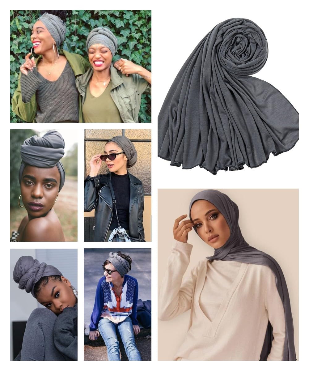 Harewom 4PCS Turban Head Wraps for Black Women African Hair Wraps Stretchy Headwraps Head Scarf for Women with Braids