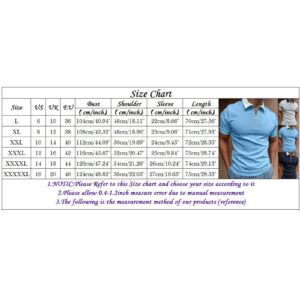 Mens Short Sleeve Shirts Casual Slim Fit Golf Polo Shirt Turn-Down Collar Zipper Quick Dry Active Tee Top(Grey,5X-Large)