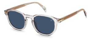 david beckham db 1007/s transparent grey/blue 49/24/145 men sunglasses