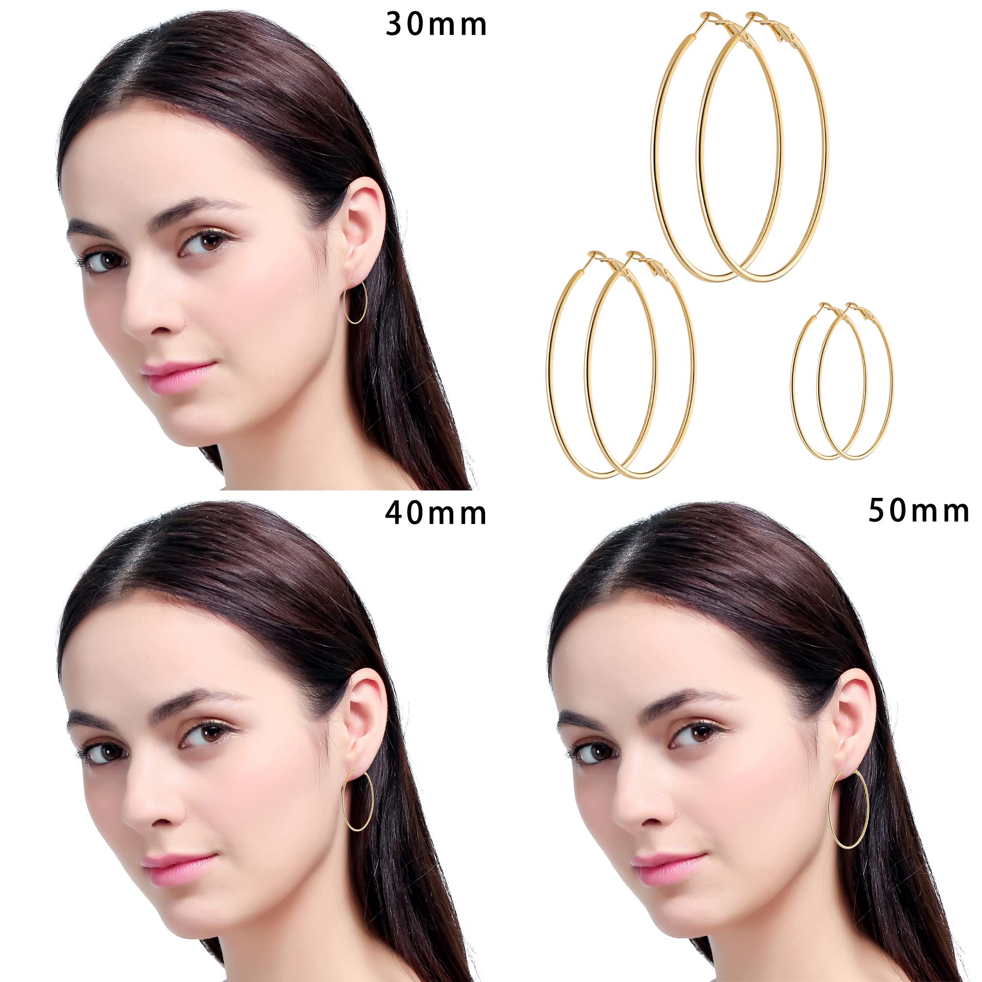 8 Pairs Stainless Steel Gold Hoop Earrings Huggie Cuff Earrings Sets for Multiple Piercing Hoops and Studs Earrings Set Cartilage Small CZ Earrings Ball Earrings Set for Women