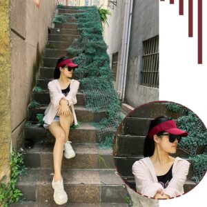 2 Pieces of Burgundy Sun Visor Hats Adjustable Sport Visors Cap Visors for Women and Men (One Size)