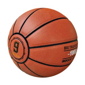 MINDCOLLISION Size 9 Training Basketball, 37" Oversized, Soft PU Leather, Works Wrist Strength, Shooting Arc, Weighted Basketball 1Kg (2.2Lbs)