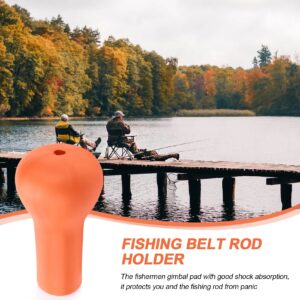 Popidome Fishing Rod Butt Cushion Cap,Fishing Belt Rod Cover,Fishing Pole Holder Belly Top Fishing Pole Support for Fishing Rods