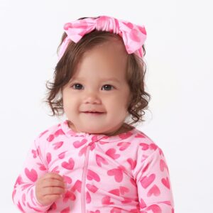 Gerber Baby Girls and Boys Buttery Soft Headband with Bow with Viscose Made from Eucalyptus, Heart Felt, One Size