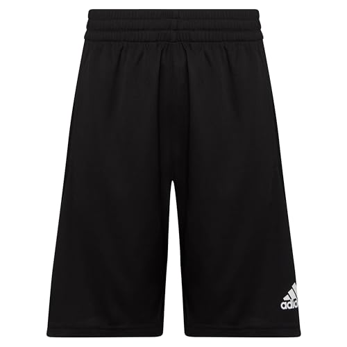 adidas boys Elastic Waistband Bold 3s Shorts, Black, Large US