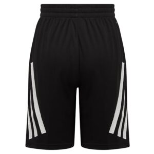 adidas boys Elastic Waistband Bold 3s Shorts, Black, Large US