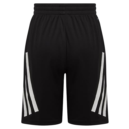 adidas boys Elastic Waistband Bold 3s Shorts, Black, Large US