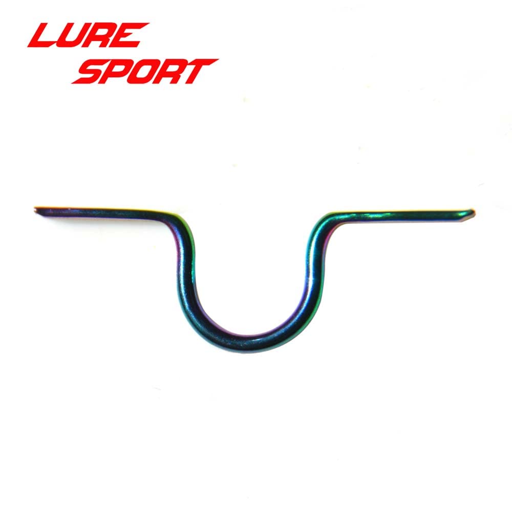 LURESPORT 12pcs Rainbow Color Stainless Steel Hook Keeper for Lure Fly Rod Building Component Repair DIY Accessory