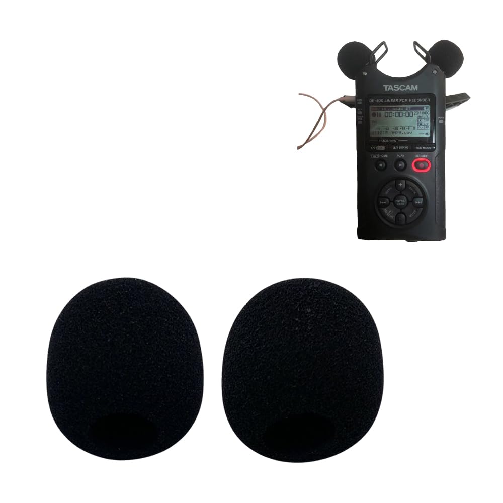 VIERYCIY Dead Cat Wind Muff for Tascam DR40 DR07 Headset Windscreen Microphone Foam Covers for Tascam DR40X DR07X (Black)