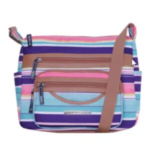 Lily Bloom Kara Coho Crossbody Hobo Bag (Spritz Stripe)