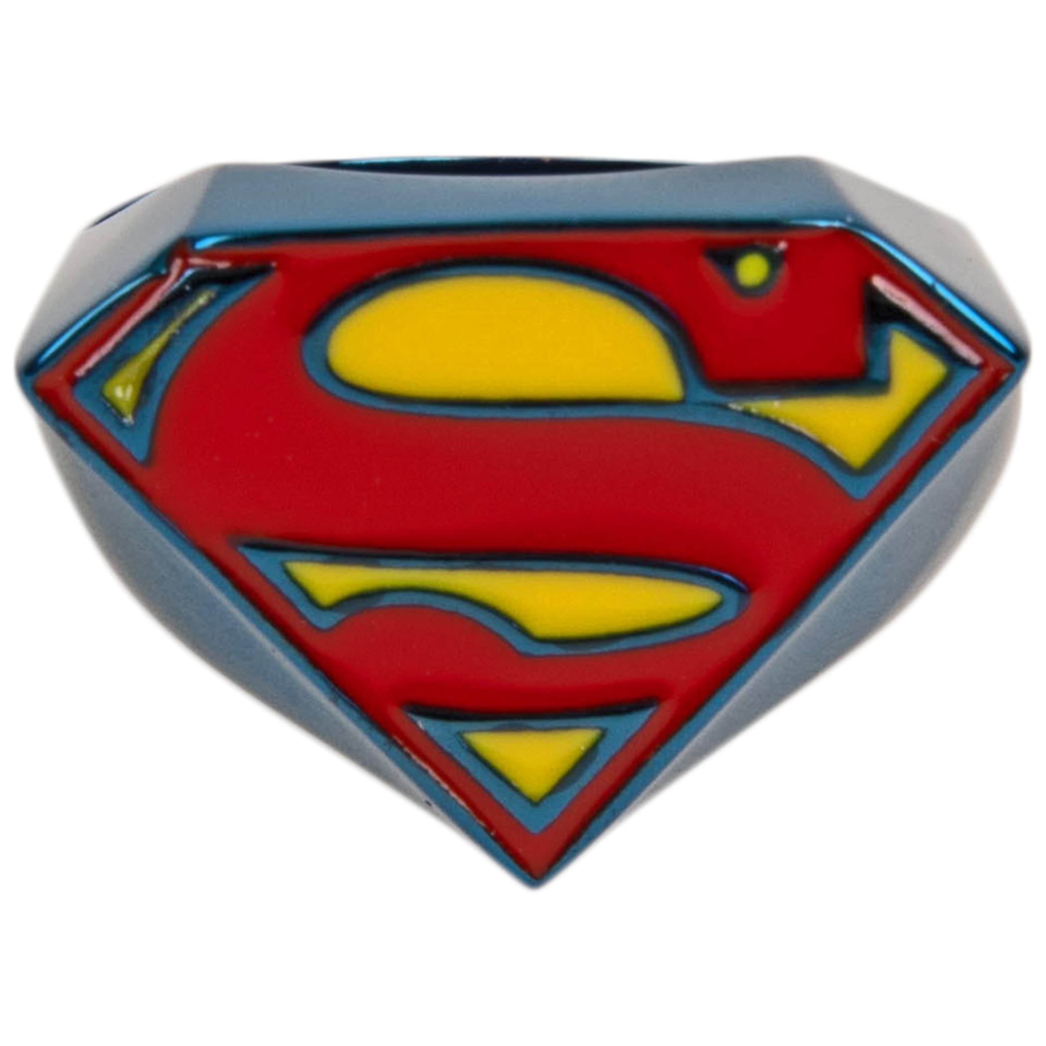 Superman Symbol Blue Power Ring (Size 11)