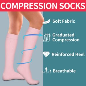 Laite Hebe 4 Pairs-Compression Socks for Women&Men Circulation-Best Support for Nurses,Running,Athletic