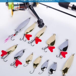 GOANDO Fishing Lures 380Pcs Gear for Bass Trout Salmon Kit Tackle Box with Plugs Jigs Crankbaits Spoon Poppers Soft Plastics Worms and More Accessories Gifts Men