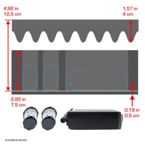 USA Gear Microphone Case - Wireless Mic Case Compatible with TONOR Wireless Microphone, Pyle Mic and More Wireless Mic - Microphone Foam Case with 12" Customizable Foam Interior & Egg-Crate Foam Top