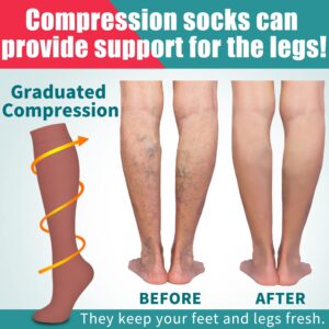 Laite Hebe 4 Pairs-Compression Socks for Women&Men Circulation-Best Support for Nurses,Running,Athletic