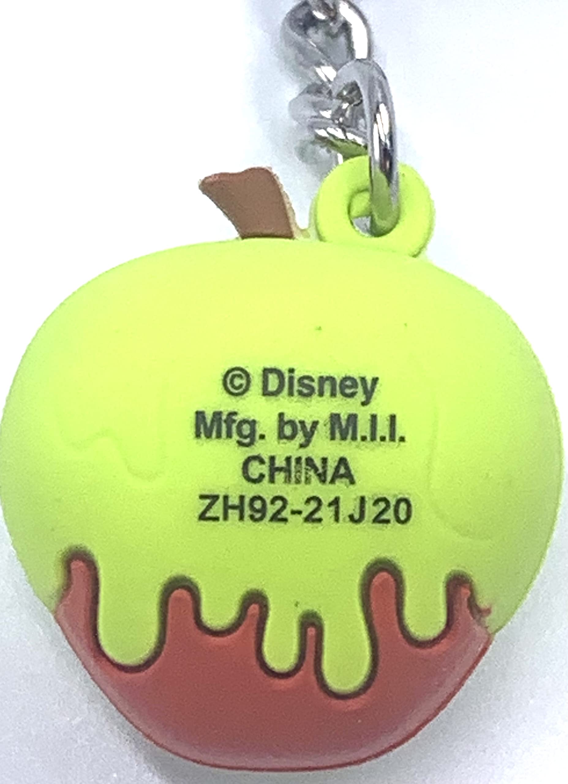 Disney Evil Quenn Iconic Poison Apple Rubber Ball Keychain. Official Snow White Keyring - 3/4" Round