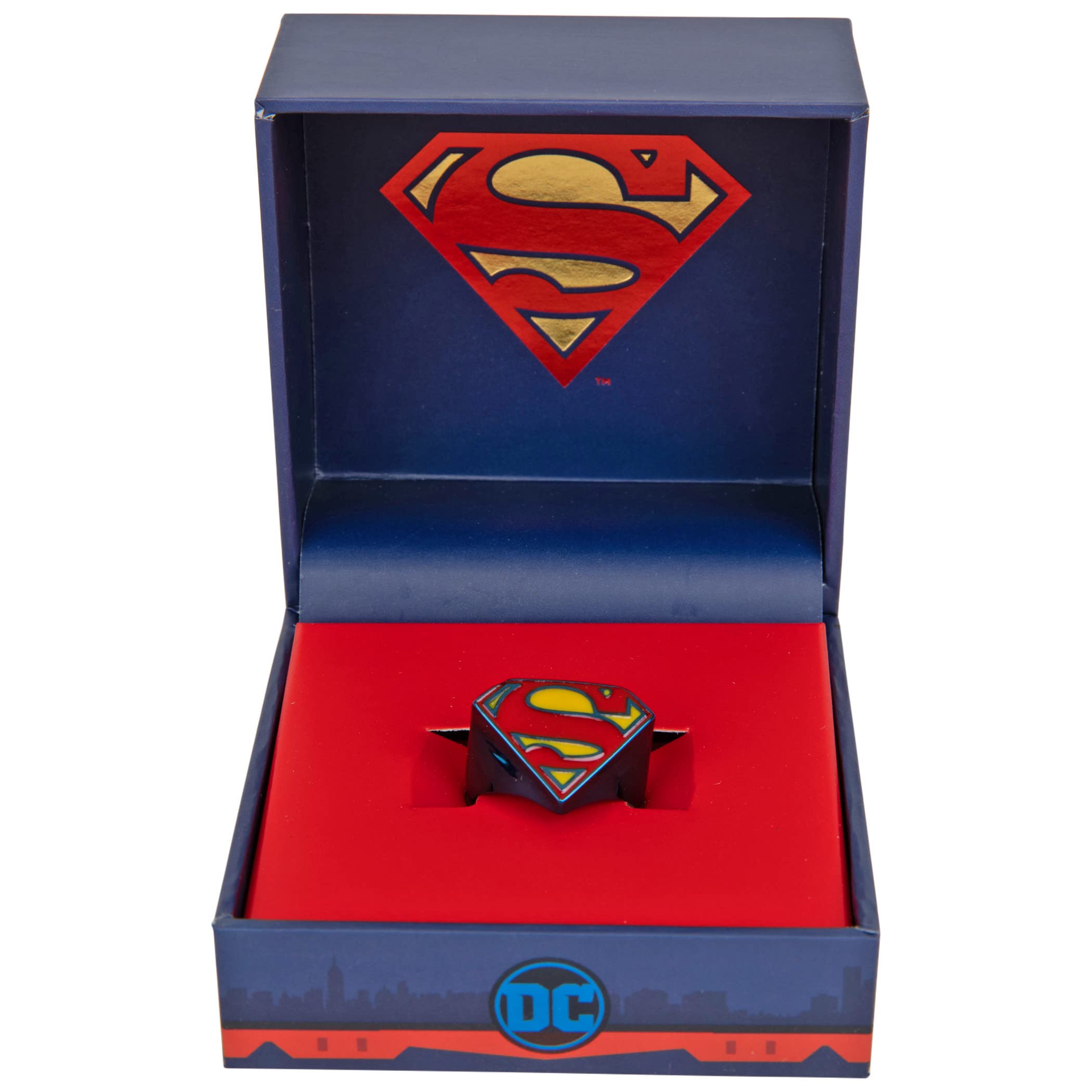 Superman Symbol Blue Power Ring (Size 11)