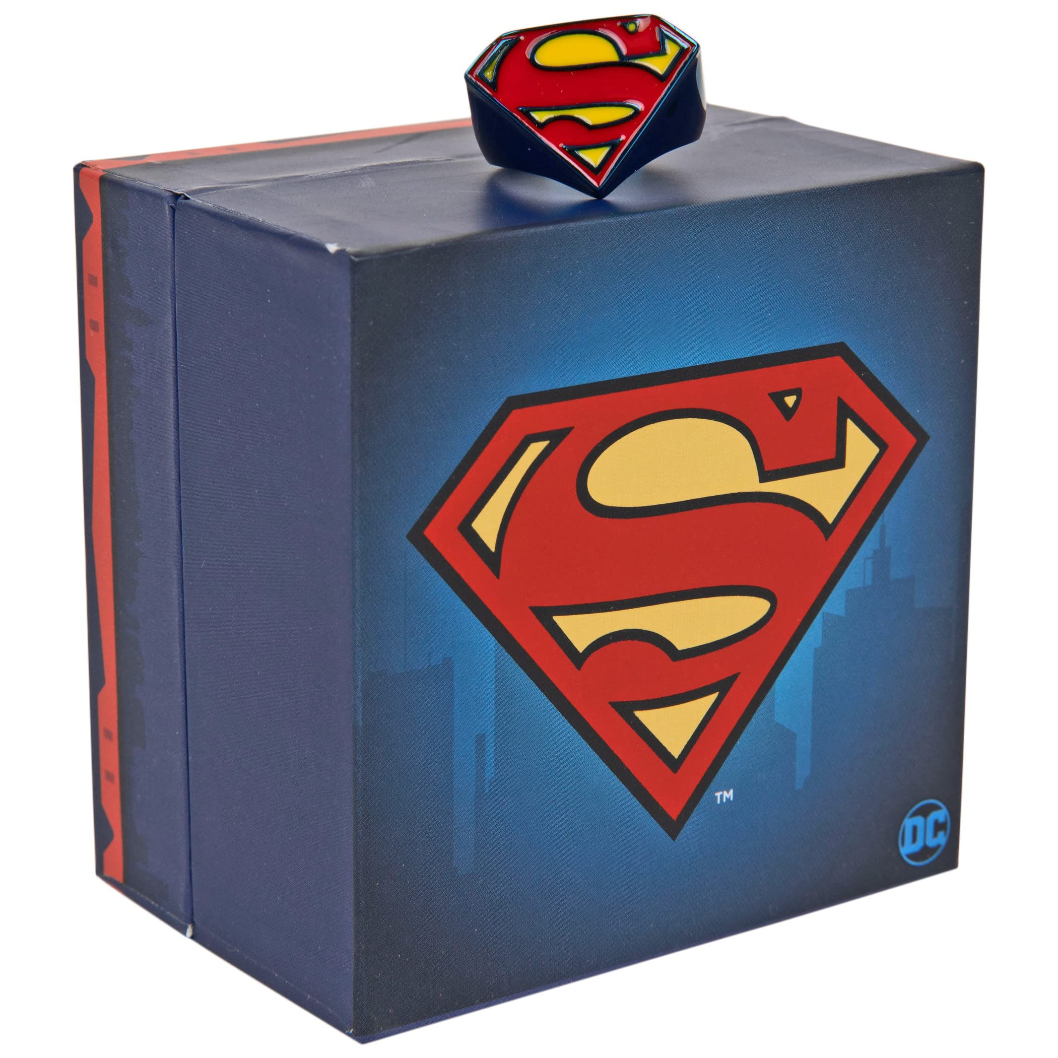 Superman Symbol Blue Power Ring (Size 11)