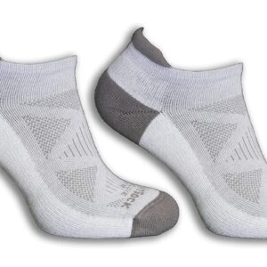 Wrightsock Unisex Run Luxe Single Layer Tab Socks, Titanium, X-Large