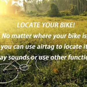 AirTag Bike Mount Hidden for Airtag with Anti-Theft Screws Airtag Bike Holder Case Waterproof Bicycle GPS Tracking Accessories (Black-B)