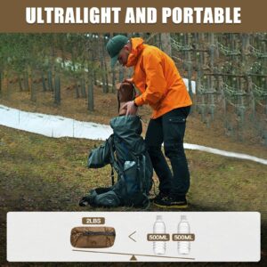 Night Cat Ultralight Tent 1 Person for Professional Backpacker Hiker 2 LBS Backpacking Bivvy Ground Tent Heavy Rain Waterproof Trekking Pole Not Included