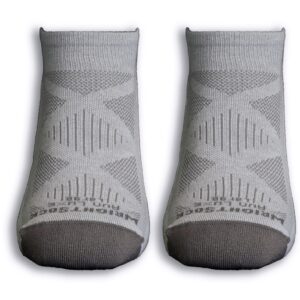 Wrightsock Unisex Run Luxe Single Layer Tab Socks, Titanium, X-Large