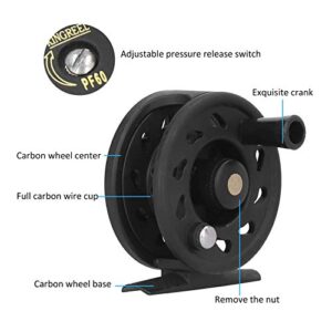 SMICH Fly Fishing Reel Fishing Wheel, Lightweight Fly Fishing Wheel 6.5mm/0.3in Diameter for Freshwater Saltwater for Redfish Lake Trout, Steelhead, Bass Ect