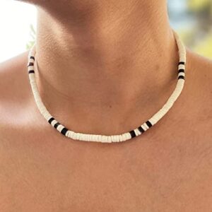 SXNK7 Puka Shell Necklace for Women and Men Heishi Necklace Summer Surfer Necklace Choker for Teens (mixed color 18.0 Inches 2)