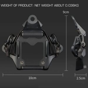 Tactical Helmet Vas Shroud NVG Mount Three-Hole Rhino Mount Adapter for Fast MICH AF Wendy Helmet Hunting Accessories (Color : HL-ACC-55-BK)