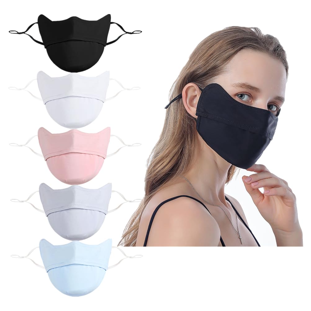 Ligart UV Face Mask Washable Reusable Exercise Breathable Sun Protection Golf Sports Face Mask for Women