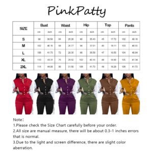 Women 2 Piece Outfits Split Joint Buckle Jackets Set Fall Long Sleeve Sweatsuits Set