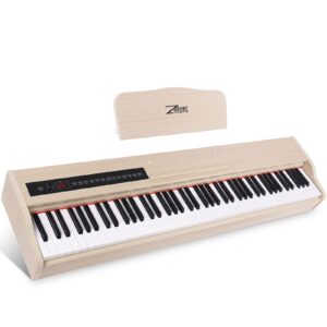 ZHRUNS Digital Piano,88 key Weighted Keyboard Piano,Heavy Hammer Keyboard Sustain Pedal, Power Supply,USB Connecting and Audio Input/Output for Beginner & Professional