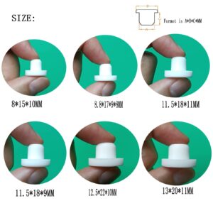 12 PCS 6PCS Sizes Belly Button Plug ,Belly Button Shaper Tummy Tuck for Liposuction or Umbilical Hernia Repair,Belly Button Trainer Silicone Plug T-Shaped white