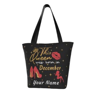 Hepmant Custom Large Tote Bag, Design Your Own Personalized Shoulder Bag For Work Business Or Leisure Travel Beach Shopping School