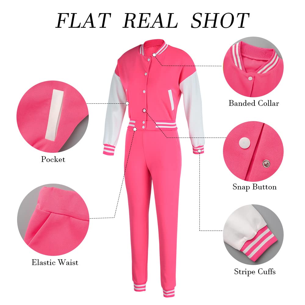 Women 2 Piece Outfits Split Joint Buckle Jackets Set Fall Long Sleeve Sweatsuits Set