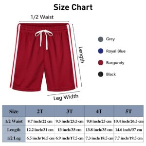 Resinta 4 Pack Toddler Boys Basketball Shorts Kids Mesh Shorts Active Soccer Shorts with Drawstring Quick Dry Shorts