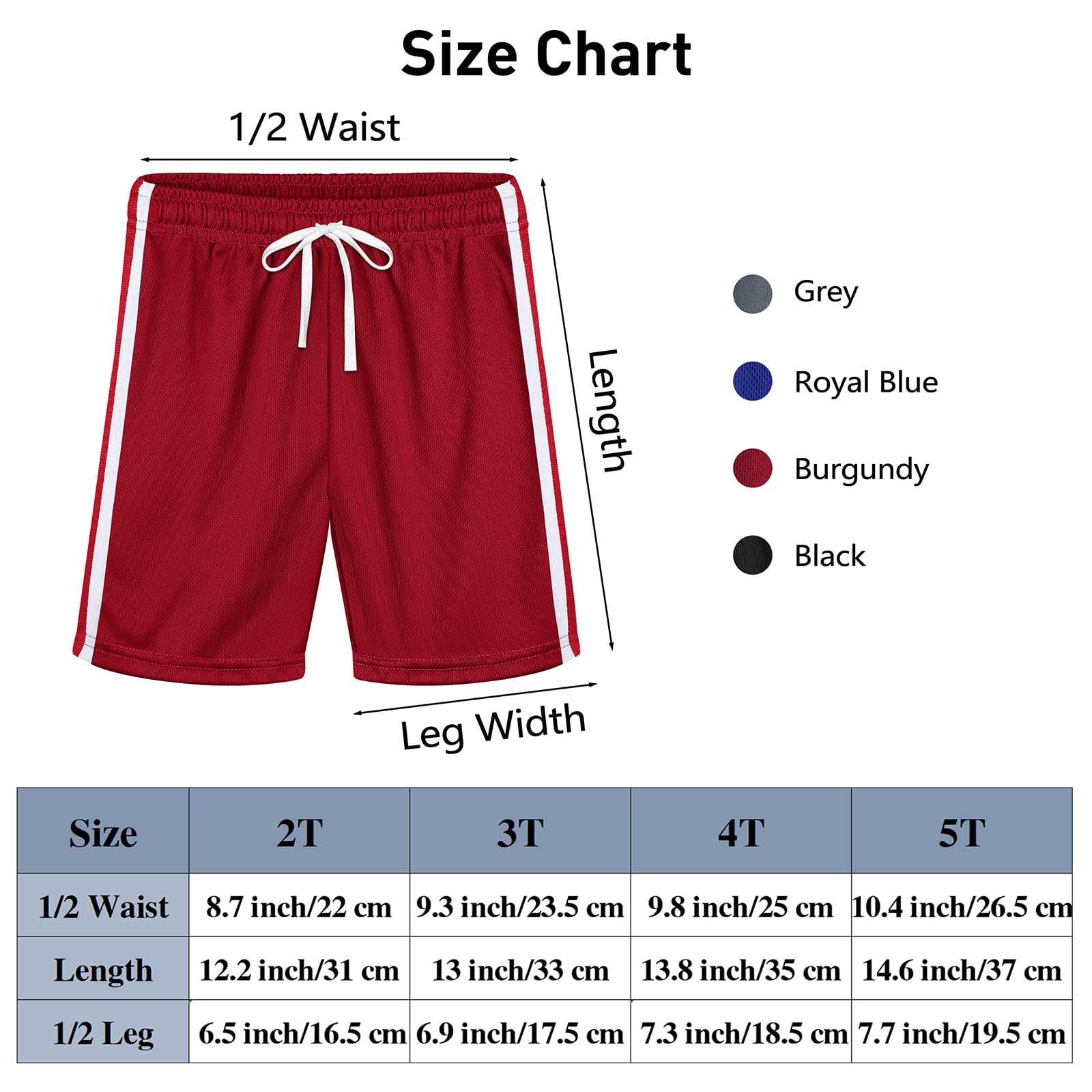 Resinta 4 Pack Toddler Boys Basketball Shorts Kids Mesh Shorts Active Soccer Shorts with Drawstring Quick Dry Shorts