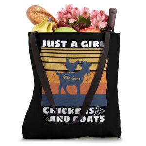 Just A Girl Who Loves Chickens Hen Goat Mom Farmer Girls Tote Bag